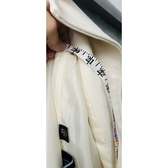 Nine West Wool Woman’s Ivory Coat Size 4 Cream Professional Dress Zip - Picture 13 of 13